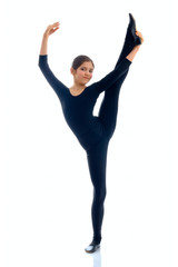 Fototapeta premium Portrait of cute teen gymnast girl