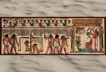 cartouche de scène égyptienne