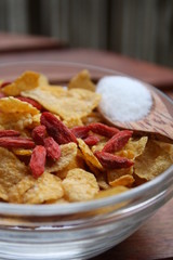 Corn flakes with goji berry