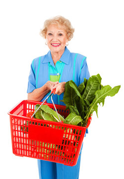 Senior Lady Grocery Shopping