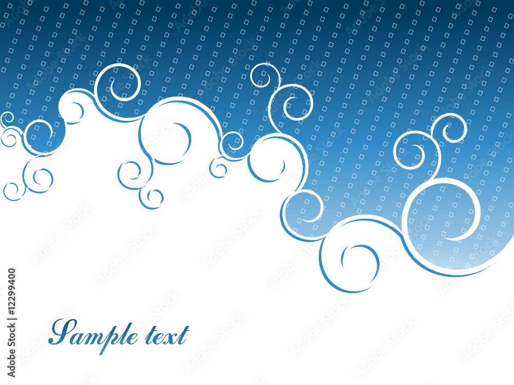 Poster vector header with floral elements and copy space