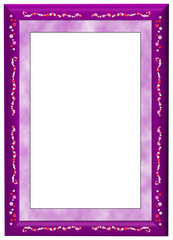 Purple Frame with marble border and buttons detail