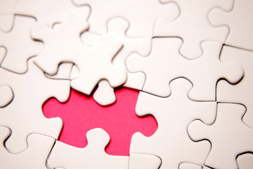 Fototapeta premium Missing piece of jigsaw puzzle