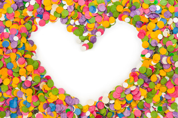 Heart shape confetti