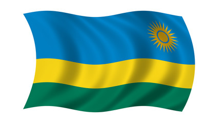 Obraz premium ruanda fahne rwanda flag