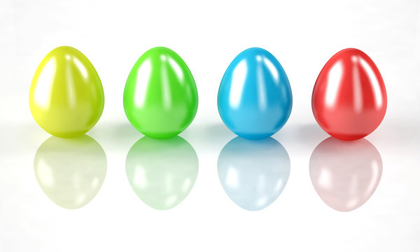 Colorful easter eggs