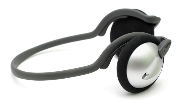 Silver headphones