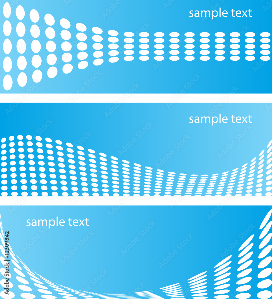 Aufkleber set of three template abstract