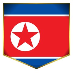 drapeau ecusson cor&eacute;e du nord flag north korea