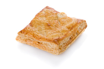 Puff pastry (sweet or salted)  isolated on white background