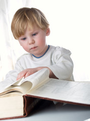 The boy with the book