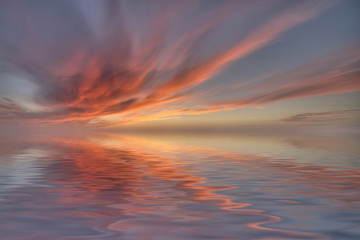 Fototapeta na wymiar zachód słońca na brzegu morza