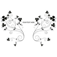 Abstract background with nature symbol