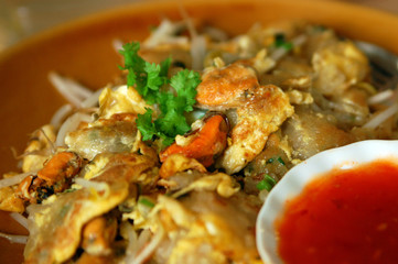 Crispy oyster tempura pancake