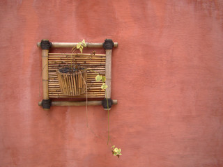 handmade vase on the wall
