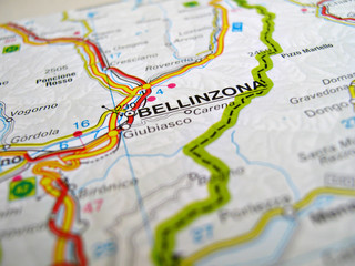 Naklejka premium cartina bellinzona