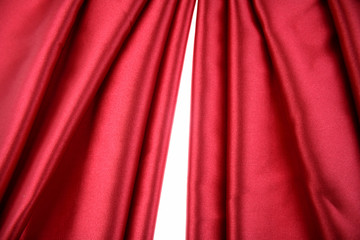 Red silk fabric
