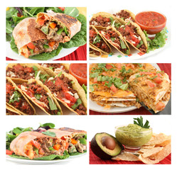 mexican food collage