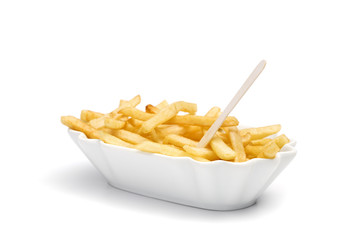 french fries isolated