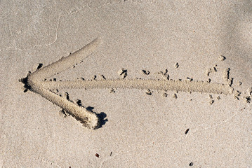 arrow on sand