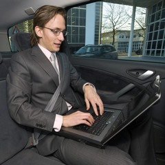 Working in a taxi