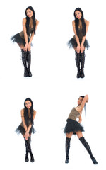 Fototapeta premium portrait of the brunette on isolated background