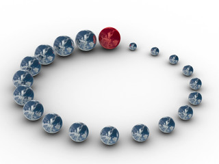 diagram of growth. 3D image. Isolated illustration