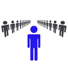 One Man Or Woman Being Leader