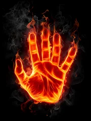 Acrylic prints Flame Fire hand