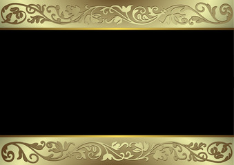 Black, golden and silvery background (vector)