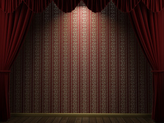open theatre curtains