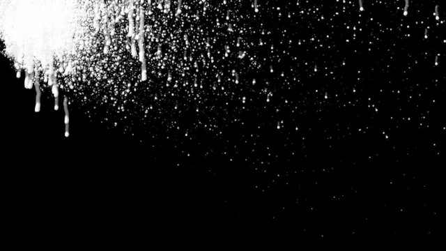 White paint splash and drip