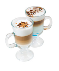 late coffee isolated