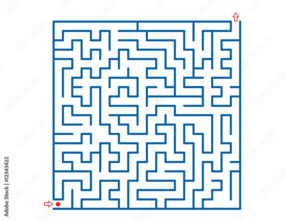 Wall mural Blue maze