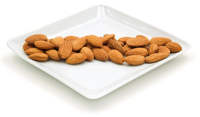 Almonds in a dish
