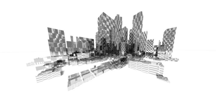 patterned cityscape