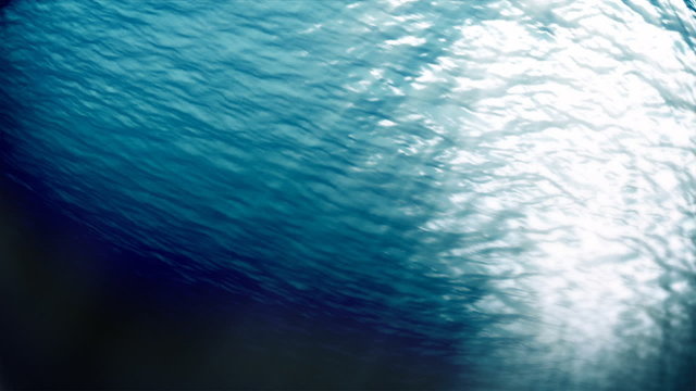 Underwater scene rotating camera,seamless loop