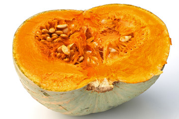 chair, pulpe et graines de courge