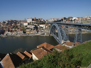 La ciudad de Oporto desde lo alto del puente Dom Luis(Portugal)