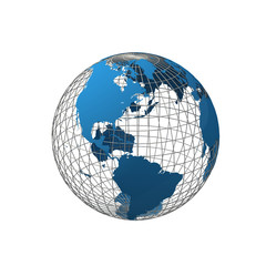 wireframe globe