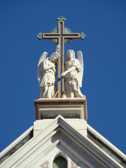 Obraz premium zwieńczenie fasady bazyliki Santa Croce we Florencji