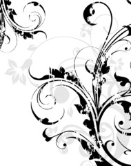 multi floral grunge noir