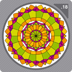 Abstract circular ornament. Vector.