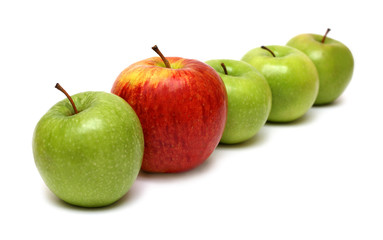 different concepts with apples