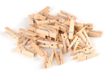 pegs isolated on white background