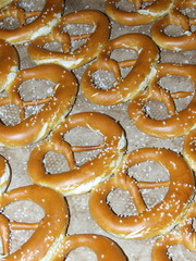 Bretzels sortis du four