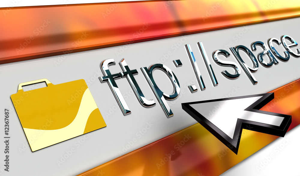 Fototapete ftp internet browser bar with mouse pointer in vista style.