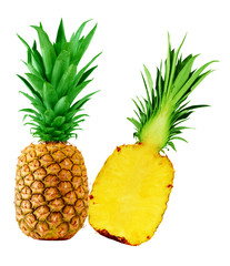 Pineapple in half