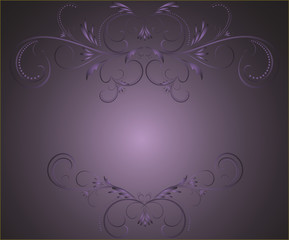 Vintage floral banner