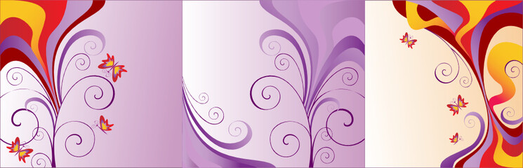 Banner with abstract colorful background